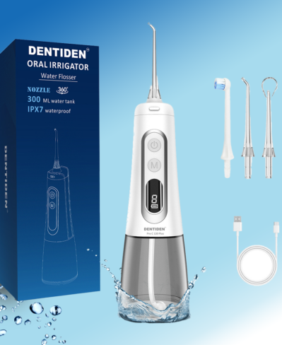 Dentiden Pro C 120 Plus | 9 Pressure adjustable Modes | LED display | 4 Nozzles | 300ml Water tank