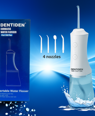 Dentiden Pro C 90 Plus | 4 Nozzles | 3 Cleaning Modes | IPX7 Waterproof with 220ml Watertank
